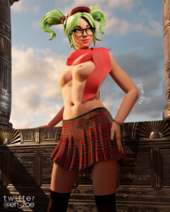 zoey-free-sex-art-–-breasts,-green-hair,-natural-breasts,-school-uniform,-breasts.