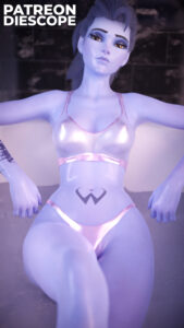 overwatch-sex-art-–-female-only,-breasts,-purple-skin,-pussy-peek,-bathroom