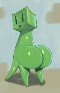 creeper-game-porn-–-solo,-big-butt,-video-games,-looking-at-viewer,-green-body