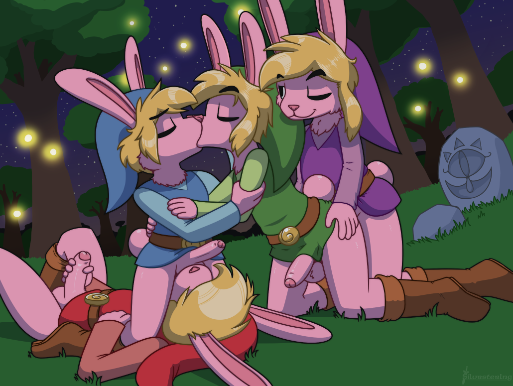 the-legend-of-zelda-xxx-art-–-lying,-forest,-link-(rabbit-form),-genitals,-balls,-penis,-oral