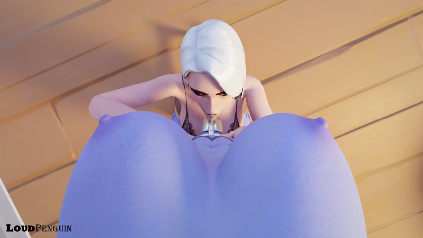 ashe-porn-–-kneeling,-widowmaker,-kissing-penis,-white-hair,-chastity-device,-faceless-futanari,-standing