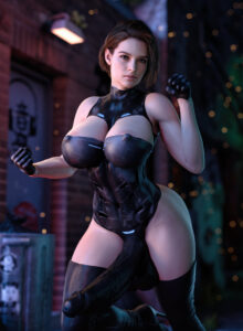resident-evil-hentai-art-–-penis,-resident-evil-make,-belly-button-visible-through-clothing,-curves,-penis-visible-through-pants,-nipples-bulge