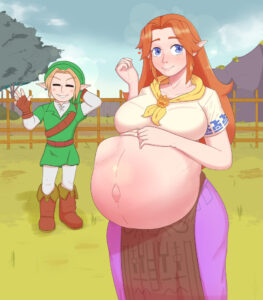 the-legend-of-zelda-porn-hentai-–-big-belly,-ocarina-of-time