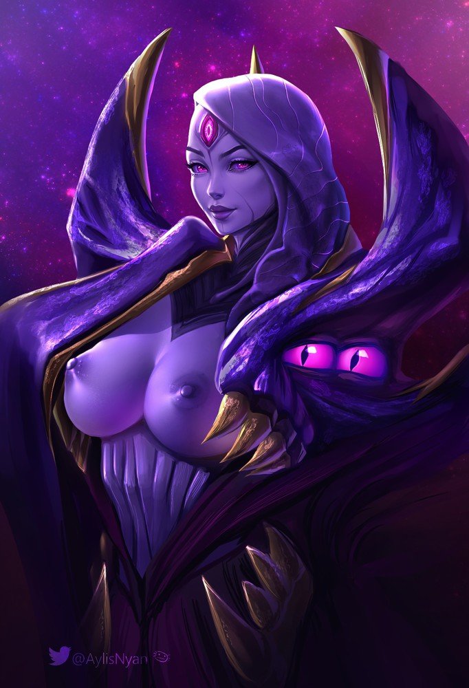 league-of-legends-rule-–-multiple-eyes,-third-eye,-purple-skin,-realistic,-monster-girl,-breasts,-aylis-nyan