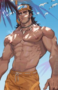 league-of-legends-rule-–-muscular,-abs,-amomo-(artist),-necklace,-male,-male-only