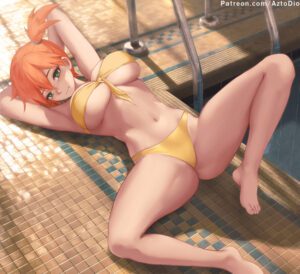kasumi-game-hentai,-misty-game-hentai-–-looking-at-viewer,-alternate-breast-size,-orange-hair,-short-hair,-thighs,-female-only