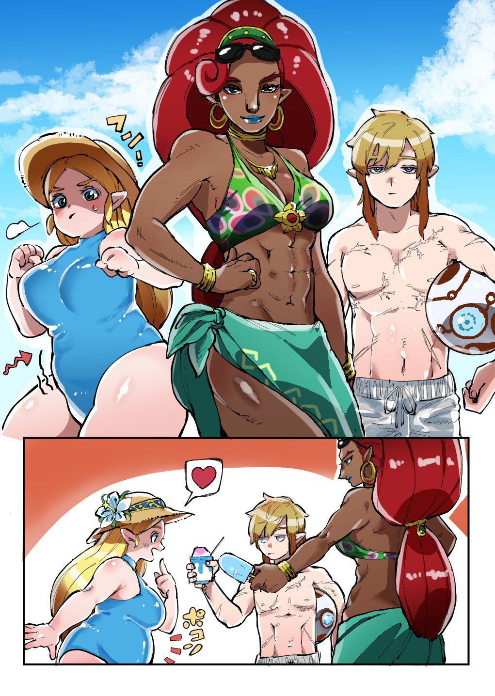 the-legend-of-zelda-rule-xxx-–-smiling,-blonde-female,-smile,-straw-hat,-dark-skin,-breath-of-the-wild