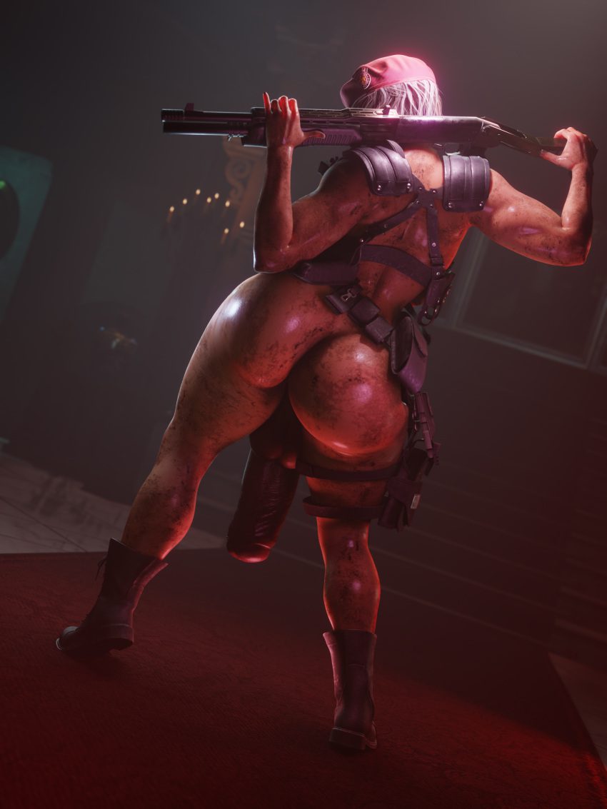 resident-evil-free-sex-art-–-glowing-eyes,-nude-futanari,-huge-cock,-gun,-sfmnewbie,-nude