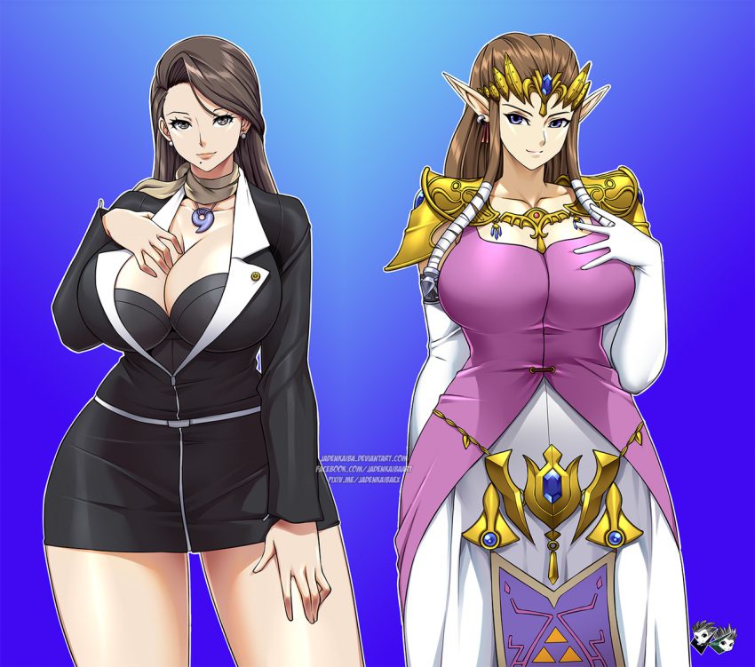 the-legend-of-zelda-porn-–-princess-zelda,-ls,-twilight-princess,-crossover,-gyakuten-saiban,-thick-thighs,-brown-hair