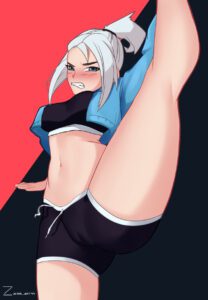 jett-hentai-xxx-–-solo-female,-zaina-arthorts,-grey-eyes,-white-hair,-clenched-teeth