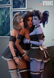 overwatch-game-hentai-–-amelie-lacroix,-maid-uniform,-female-only,-female,-sombra,-artist-name