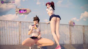 overwatch-porn-hentai-–-no-panties,-big-ass,-upskirt,-sneakers,-tracer