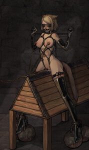 final-fantasy-game-hentai-–-heeled-boots,-branding,-electrostimulation,-bondage-harness