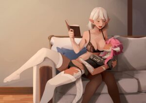 final-fantasy-hentai-art-–-white-hair,-tail,-black-panties,-avatar-(ffdragon-girl