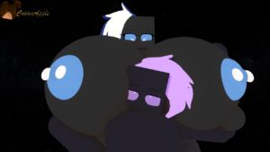 minecraft-hentai-xxx-–-looking-at-another,-white-hair,-looking-pleasured,-pierced-nipples