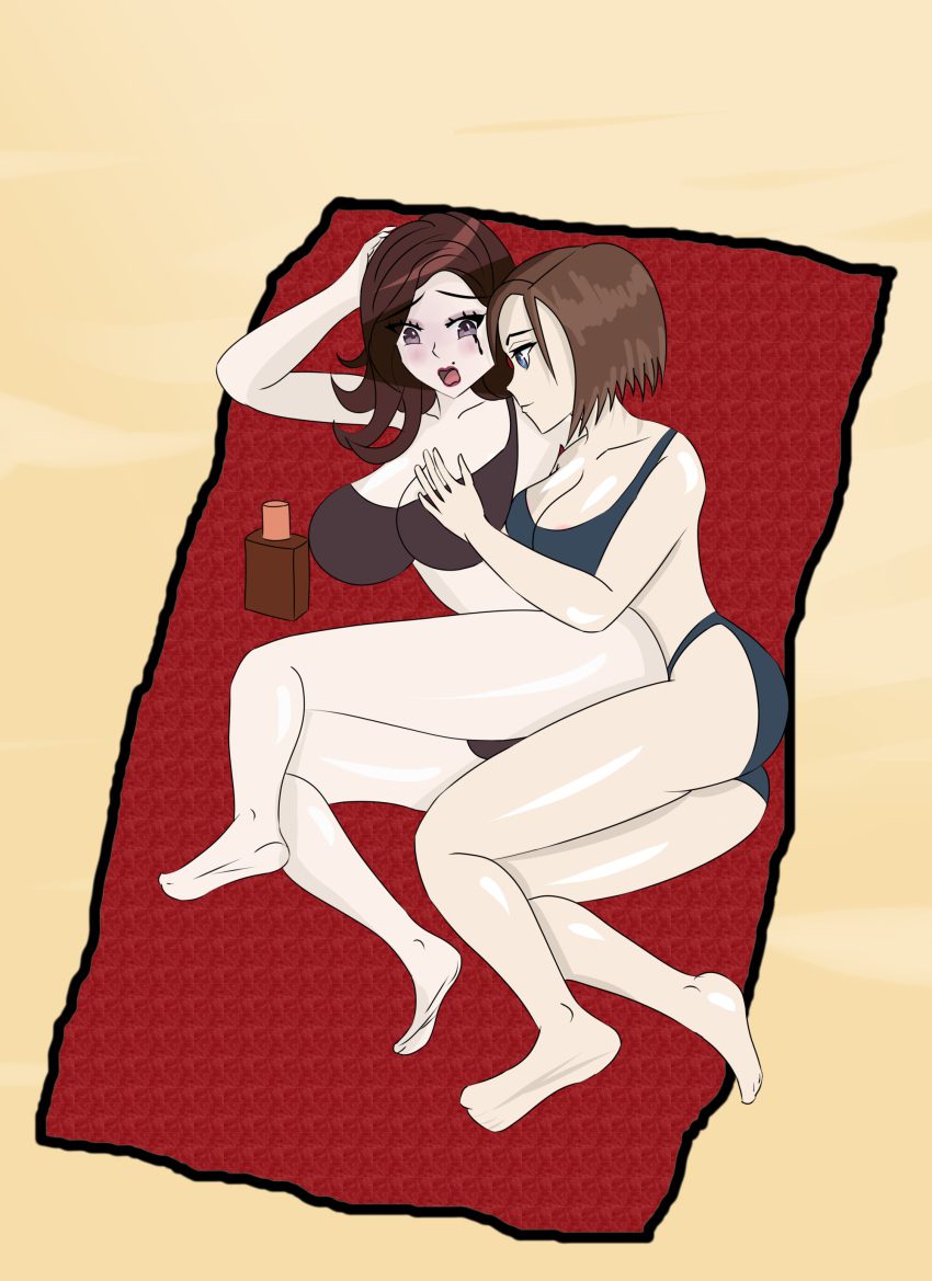 resident-evil-sex-art-–-sunbathing,-swimsuit,-summer,-embarrassed