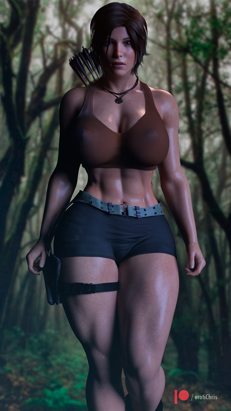 tomb-raider-game-porn-–-hourglass-figure,-breasts,-thick-ass,-forest