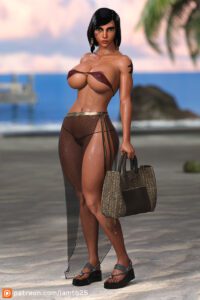 overwatch-free-sex-art-–-swimsuit,-blizzard-entertainment,-fishnet-skirt,-bikini,-beach