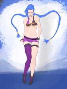 jinx-sex-art-–-twintails,-full-body,-long-hair,-bikini-top