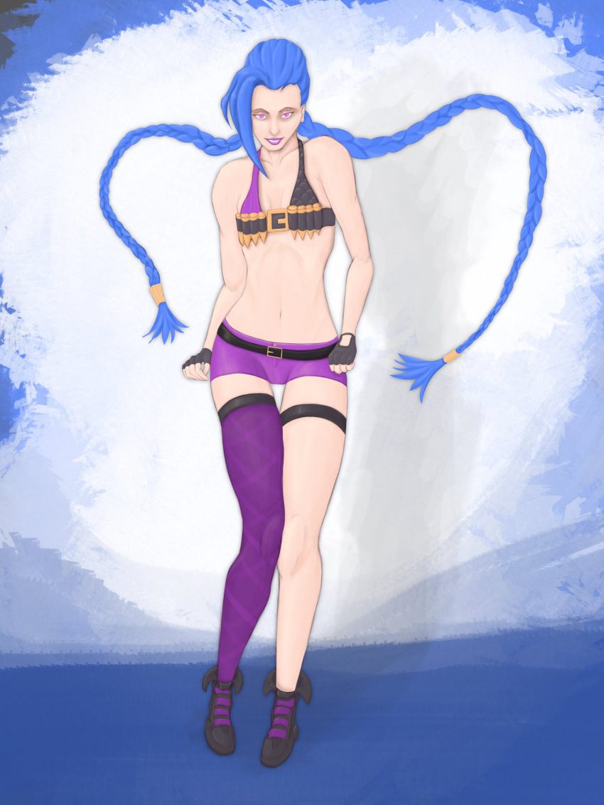 jinx-sex-art-–-twintails,-full-body,-long-hair,-bikini-top