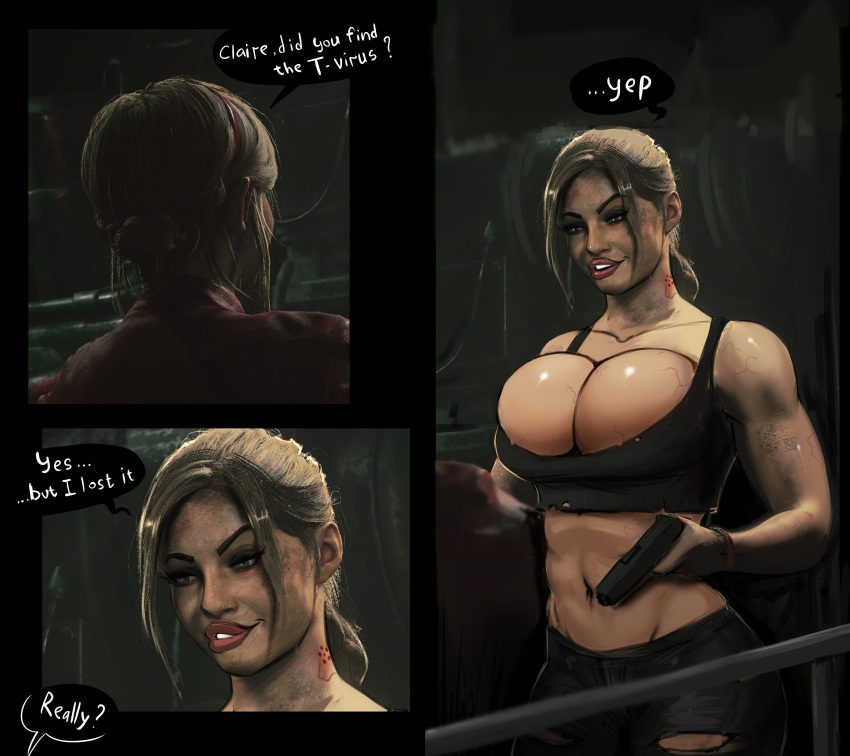 resident-evil-game-hentai-–-hourglass-figure,-wide-hips,-busty,-breasts,-bimbofication,-cleavage,-puffy-lips