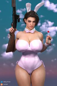 resident-evil-hentai-porn-–-big-breasts,-bunny-ears,-patreon-username,-solo,-female,-jill-valentine-(sasha-zotova)