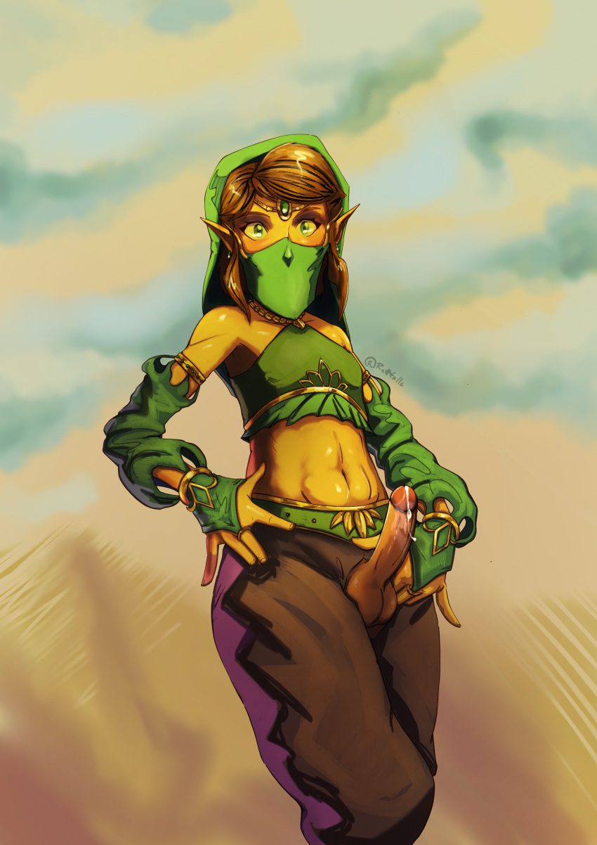 the-legend-of-zelda-hentai-art-–-cum-dripping,-femboy,-solo-male,-cum-drip,-cum-dripping-from-penis