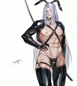 final-fantasy-porn-–-bunny-ears,-hand-on-hip,-muscular-male,-color,-nipples