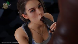 resident-evil-game-porn-–-erection,-female,-faceless-male,-looking-at-viewer,-jill-valentine,-fellatio,-brown-hair