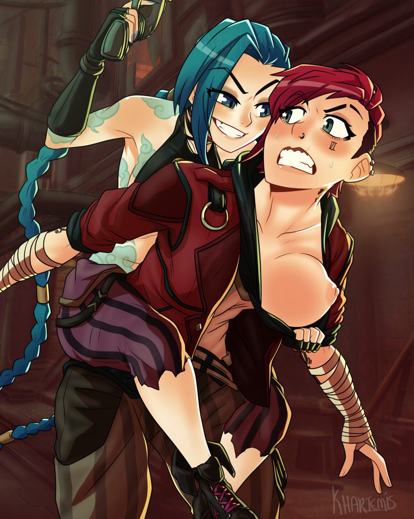 jinx-xxx-art-–-arcane,-yuri,-clothed-female,-arcane-jinx,-female,-arcane-vi,-clothed