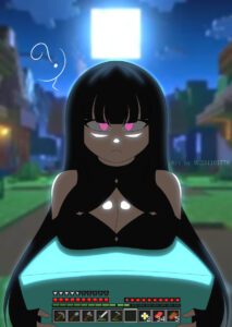 minecraft-rule-–-purple-eyes,-long-hair,-black-hair,-breasts,-enderman