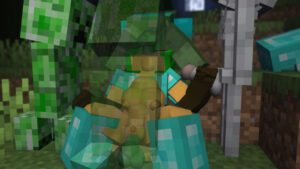 creeper-game-hentai,-skeleton-game-hentai,-zombie-game-hentai-–-humanoid,-handjob,-outside,-armored,-green-hair