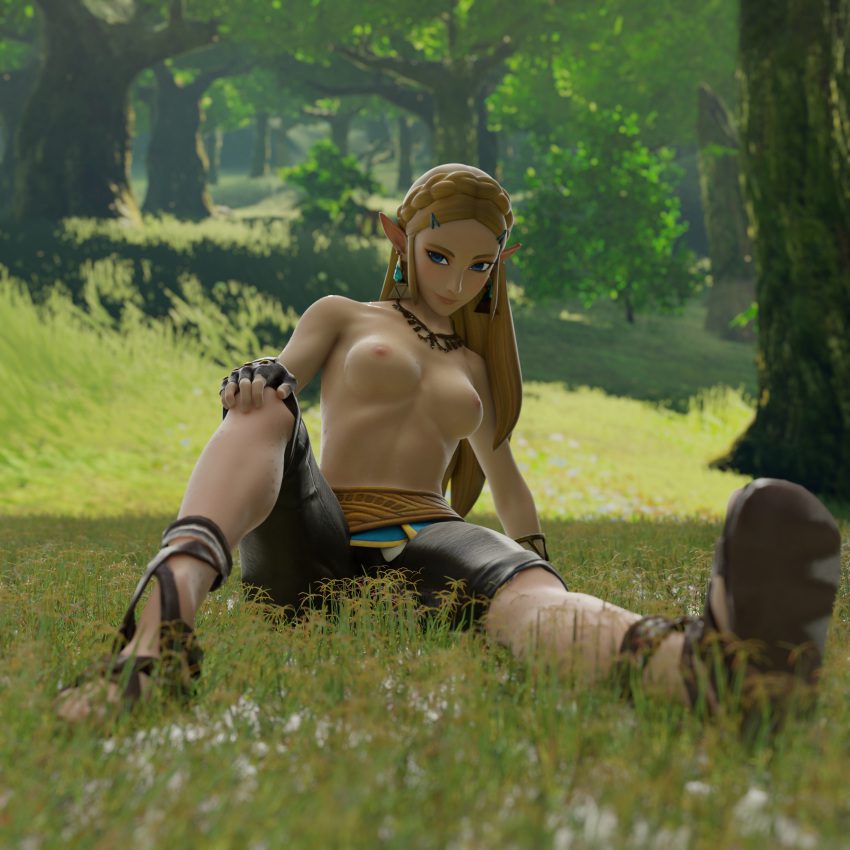 the-legend-of-zelda-xxx-art-–-hi-res,-sitting,-necklace,-breasts