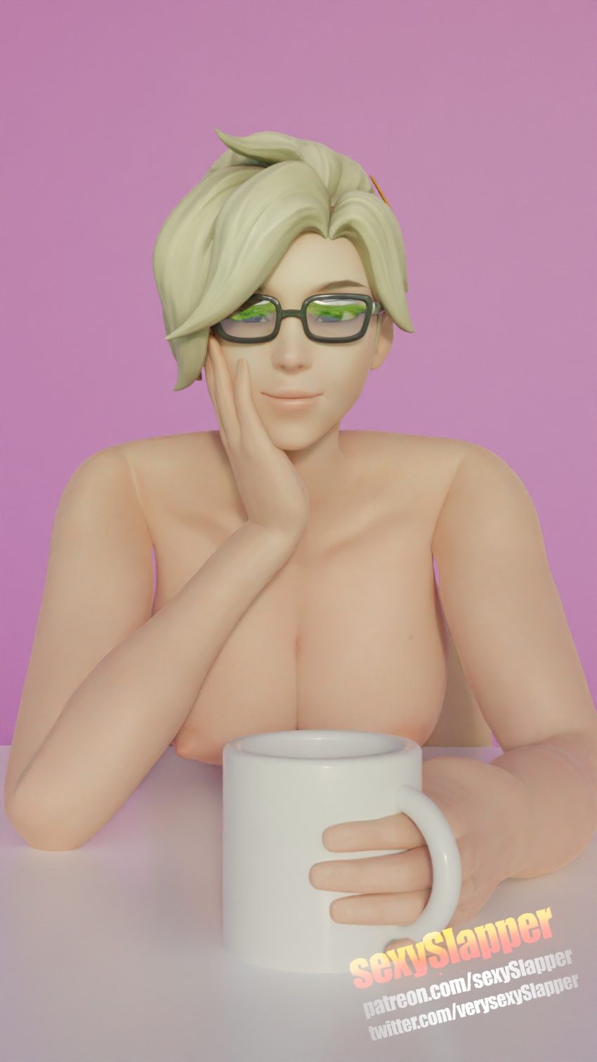 overwatch-rule-porn-–-mercy,-resting-head,-smirking,-breasts