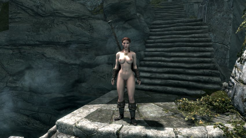 skyrim-rulern-–-castle,-weapon,-yuri,-ass,-red-hair.