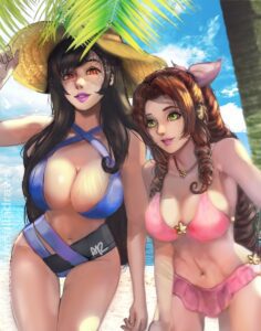 final-fantasy-game-hentai-–-breasts,-sun-hat,-ocean,-ls,-navel,-water