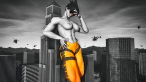 overwatch-free-sex-art-–-big-breasts,-tracer,-giantess,-muscular-thighs,-buttcrush,-destruction,-muscular-female