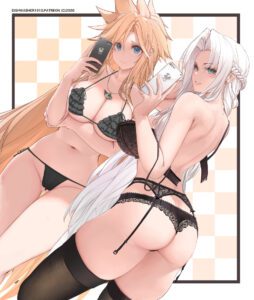 final-fantasy-hentai-porn-–-black-bra,-blonde-hair,-lace-trimmed-panties,-spiky-hair