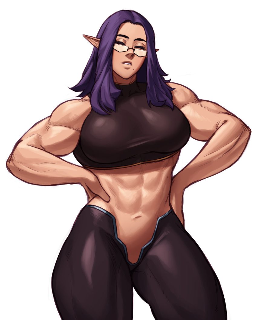 final-fantasy-porn-hentai-–-muscular,-solo-female,-hands-on-hips,-purple-hair