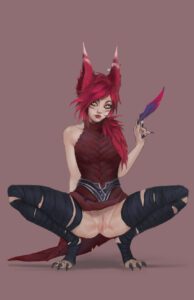 league-of-legends-hentai-art-–-nude,-nhuahomm-(artist),-xayah,-red-hair,-bird-feet