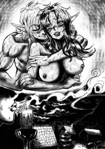 the-legend-of-zelda-hentai-porn-–-nipples,-after-sex,-greyscale,