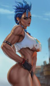 overwatch-sex-art-–-ls,-looking-at-viewer,-blue-hair,-torn-clothes