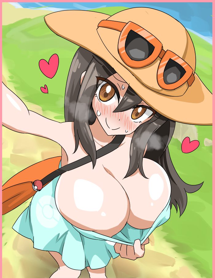 tourist-sex-art-–-selfie,-no-bra,-oro-(zetsubou-girl),-pokemon-sm,-cleavage,-breasts