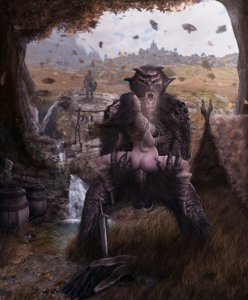 skyrim-rulern-–-,-the-elder-scrolls,-wasmachensachen,-troll,-bandit.