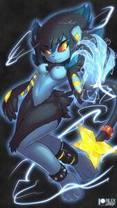 pokemon-free-sex-art-–-piercing,-claws,-smile,-electricity,-anthrofied,-luxray