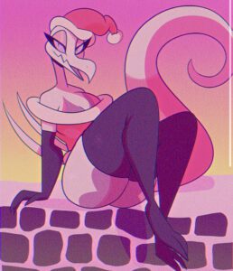 pokemon-rule-–-salazzle,-shiny-pokemon,-female-focus,-tail,-anthro,-santa-costume