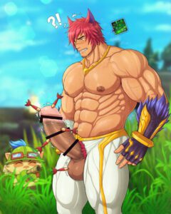 league-of-legends-hentai-xxx-–-grass,-absurdres,-pectorals,-armpit-hair