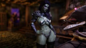 skyrim-porn-–-toned-body,-armor,-dunmer,-areolae,-thighs,-toned-belly,-pauldrons