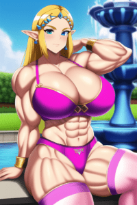 the-legend-of-zelda-sex-art-–-muscular-arms,-shiny-skin,-nai-diffusion,-huge-thighs,-large-breasts,-short-hair