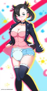 marnie-hentai-–-pink-dress,-open-jacket,-thighhighs,-breasts